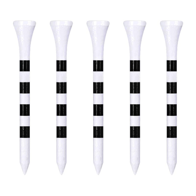 Zivisk Wooden Golf Tees 2-3/4 inch 100 Count, 2.75" Long Golf Wood Bamboo Tees(White,70mm) - Image 1